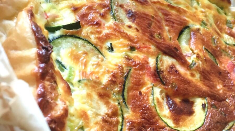 Quiche Saumon fumé Sauvage - courgette - chèvre