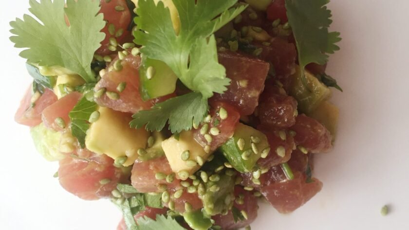 Tartare de Thon Jaune - Avocat - Concombre