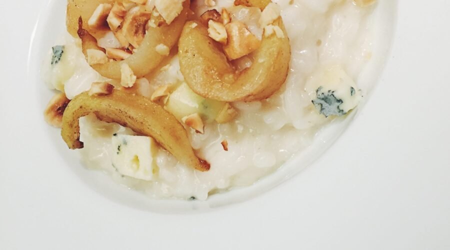 Risotto à la Fourme d’Ambert - Poire - Noisette