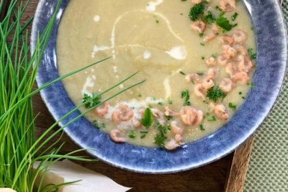 Potage chicons et crevettes grises • Leslie en Cuisine