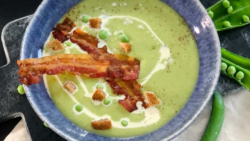 Velouté St Germain et lard croustillant • Leslie en Cuisine