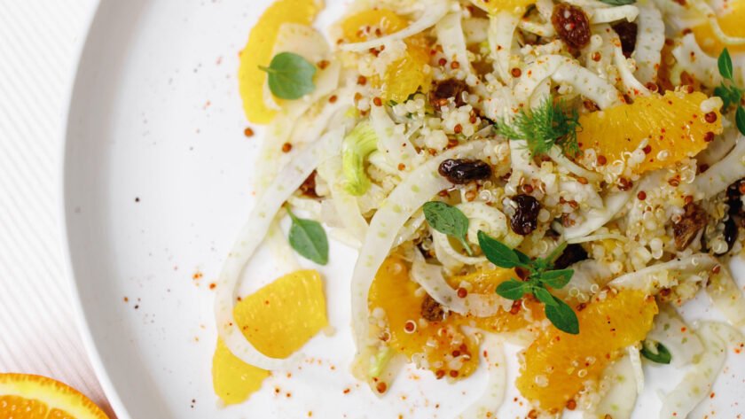 Salade de fenouil, boulgour et agrumes • Leslie en Cuisine