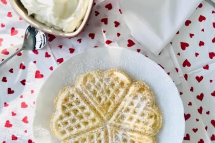 Gaufres de Bruxelles en forme de coeur
