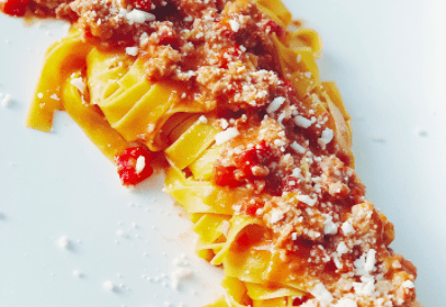 Tagliatelle Hachis-Jambon-Poivron - Recette rapide de Leslie en cuisine
