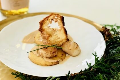 St Jacques flambées au Calvados