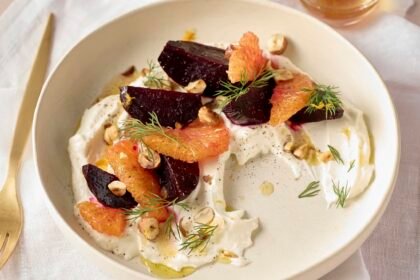 Salade betteraves, oranges sanguines et labneh • Leslie en Cuisine