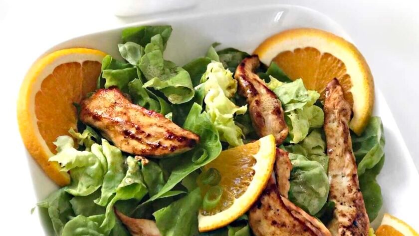 Salade de poulet - Orange -Fraicheur et gourmandise sont au rendez-vous