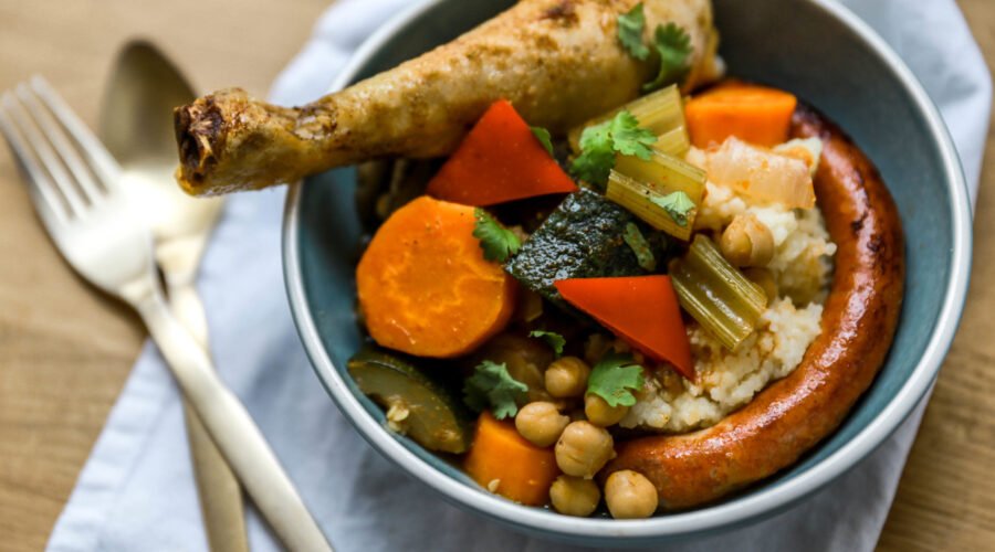 Couscous au poulet et merguez