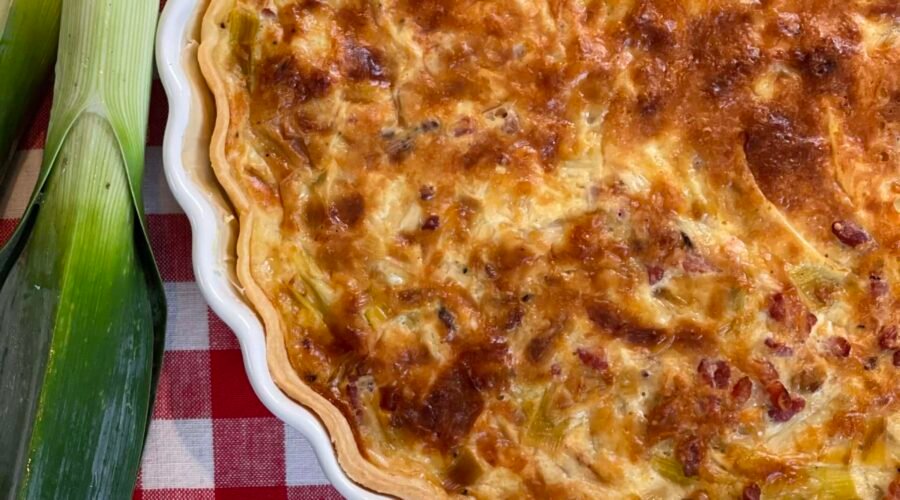 Quiche Poireaux - Lardons - Emmental - Recette facile