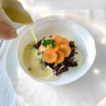 Lentilles du Puy / Potage Parmentier / Crème d’ail selon la recette de Sofie Dumont