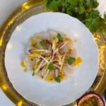 Carpaccio de St Jacques - salade de chicons et agrumes
