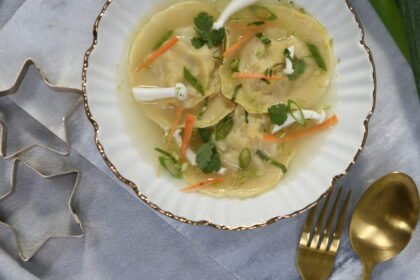 Recette ravioles St Jacques & Bouillon Thaï