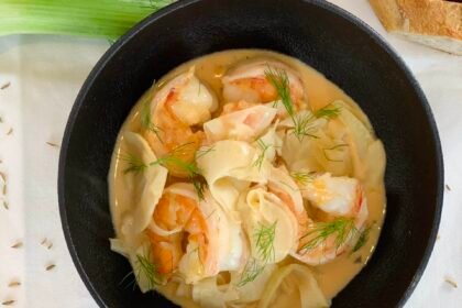 Cassolette de scampi au fenouil et pastis