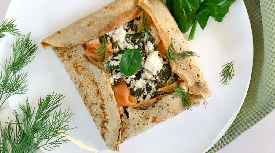 Crêpes au saumon fumé, épinards et ricotta •Leslie en Cuisine