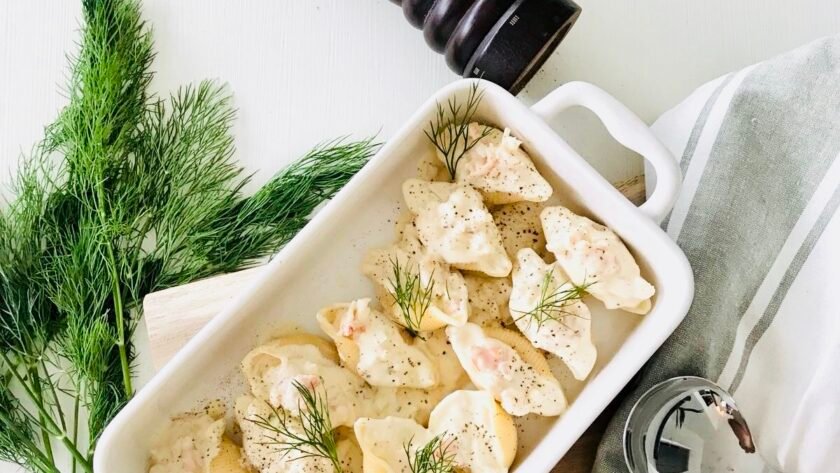 Conchiglioni farcis aux scampis • Leslie en Cuisine