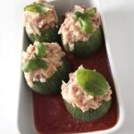 Courgettes farcies au Serrano et parmesan