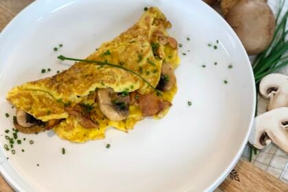 Omelette aux champignons des bois