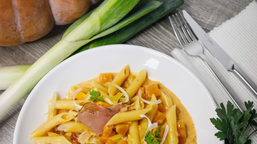 Penne Butternut / Poireaux / Speck