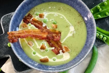 Velouté St Germain et lard croustillant • Leslie en Cuisine