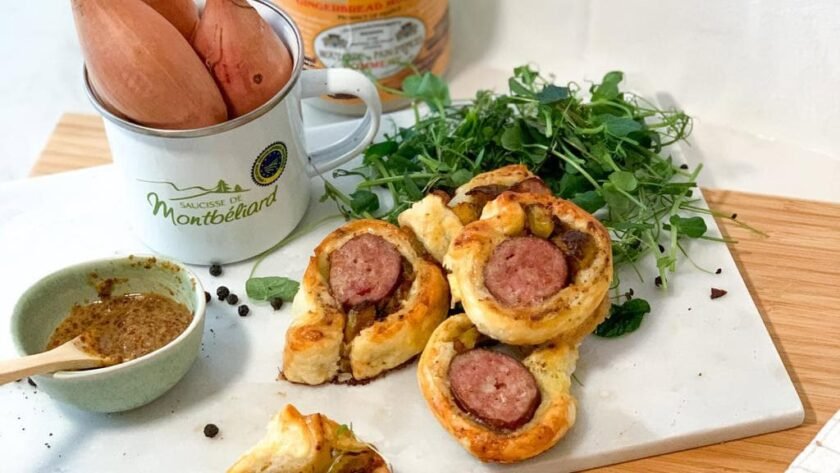 Feuilletés apéro à la saucisse Montbéliarde • Leslie en Cuisine