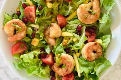 Salade de scampis, miel et paprika fumé • Leslie en Cuisine