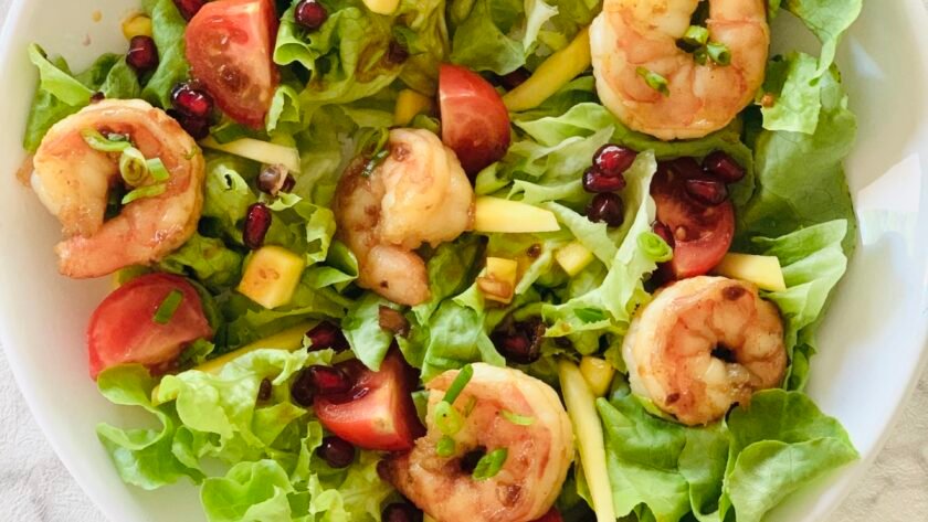 Salade de scampis, miel et paprika fumé • Leslie en Cuisine