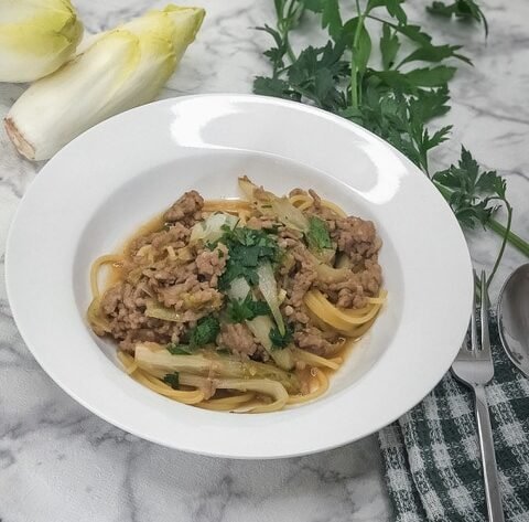 Spaghetti hachis et chicons • Leslie en Cuisine