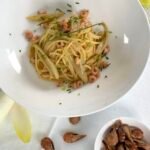 Spaghetti chicons – crevettes grises