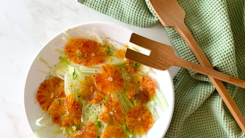 Salade de fenouil crû et orange sanguine • Leslie en Cuisine