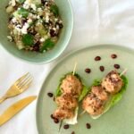 Brochettes de poulet mariné et salade croquante • Leslie en Cuisine