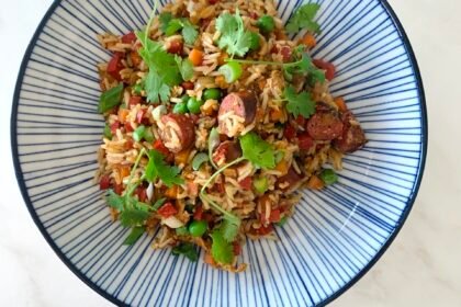 Riz sauté aux merguez façon Cyril Lignac • Leslie en Cuisine