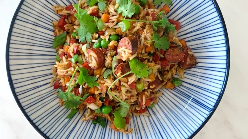 Riz sauté aux merguez façon Cyril Lignac • Leslie en Cuisine