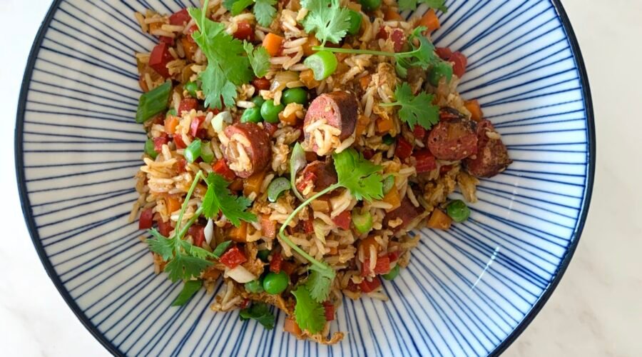 Riz sauté aux merguez façon Cyril Lignac • Leslie en Cuisine