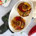 Tartelettes Tatin poivrons, oignons, romarin & Boursin Poivron • Leslie en Cuisine