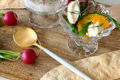 Bols de mousse truite, asperges blanches et agrumes • Leslie en Cuisine