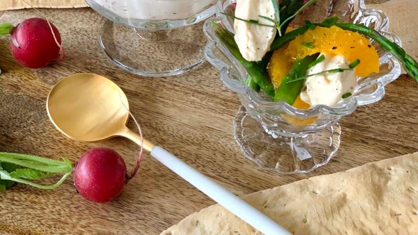 Bols de mousse truite, asperges blanches et agrumes • Leslie en Cuisine