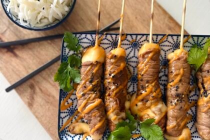 Yakitori de boeuf et gouda • Leslie en Cuisine