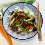 Sauté de porc au caramel - riz - légumes de saison