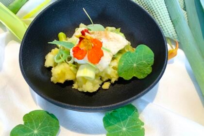 Aiglefin – Ecrasée de pommes de terre – sauce aux poireaux