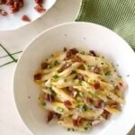 Penne crème de parmesan, ciboulette & jambon de Parme • Leslie en Cuisine