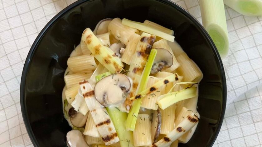 Rigatoni crème à l’Appenzeler - poireaux grillés -champignons