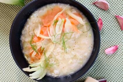 Risotto au saumon fumé et fenouil - Risotto facile et super bon