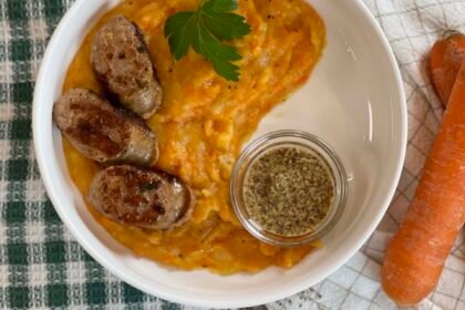 Potée aux carottes et saucisse grillée • Leslie en Cuisine