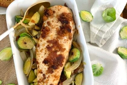 Blanc de poulet, chou de Bruxelles et pain d'épices • Leslie en Cuisine