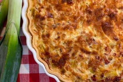 Quiche Poireaux - Lardons - Emmental - Recette facile