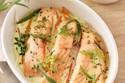 Saumon aux petits légumes • Leslie en Cuisine