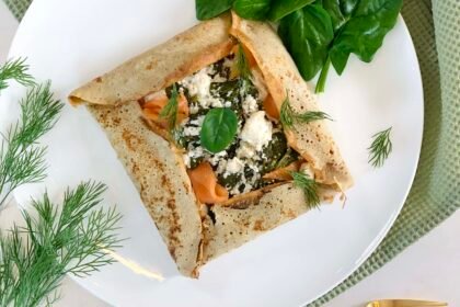 Crêpes au saumon fumé, épinards et ricotta •Leslie en Cuisine