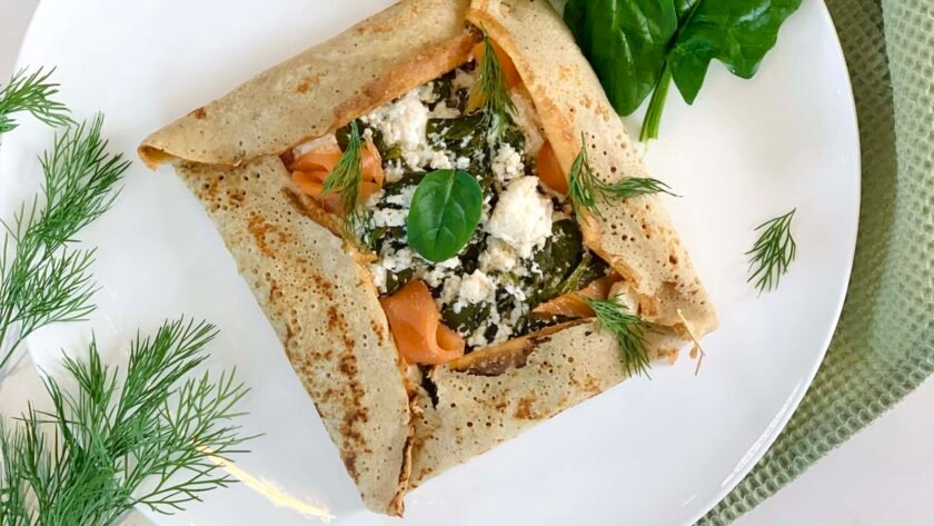 Crêpes au saumon fumé, épinards et ricotta •Leslie en Cuisine