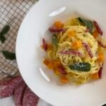 Tagliatelle, butternut, Cacciatora AOP et beurre de sauge • Leslie en Cuisine