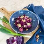 Salade tiède de pommes de terre et chou rouge • Leslie en Cuisine